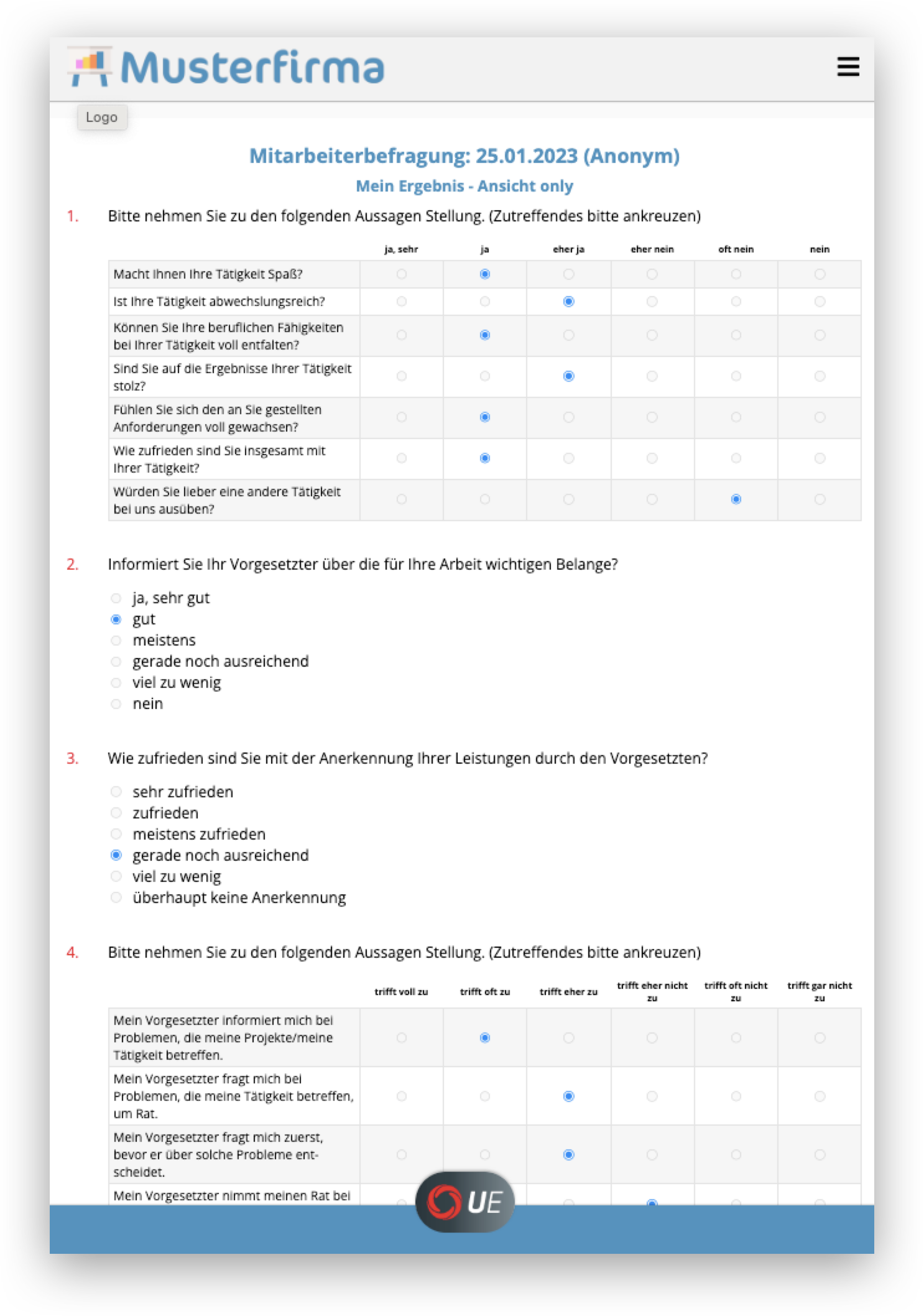 UE app MAbefragung