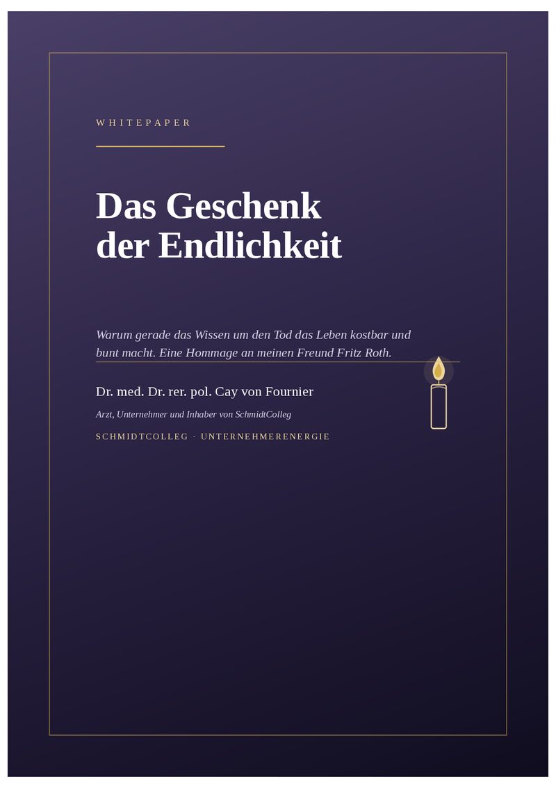 Das Geschenk der Endlichkeit