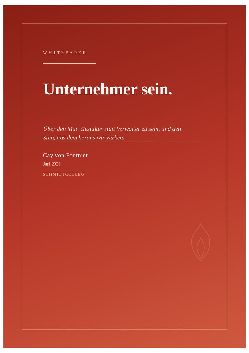 Unternehmer sein