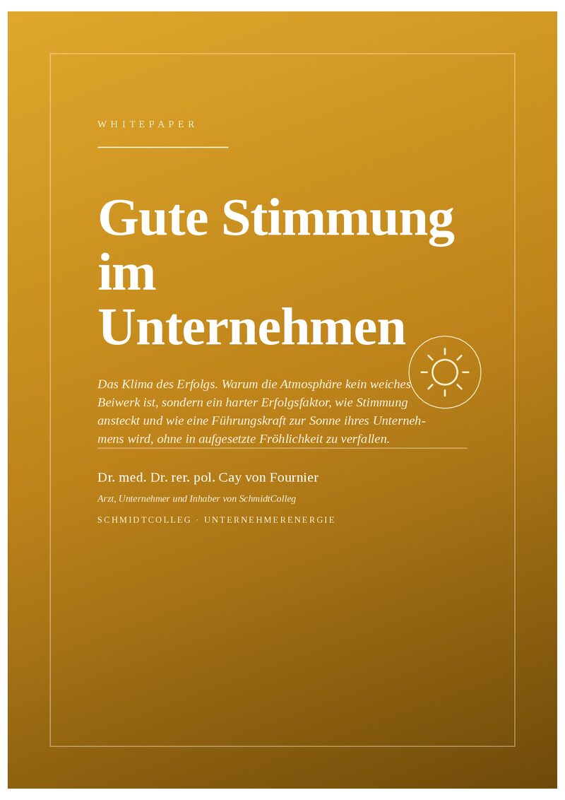 Gute Stimmung im Unternehmen